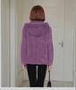 Women's Faux Lambswool Hooded Cardigan: Stylish Loose-Fit Autumn/Winter Pajama Jacket