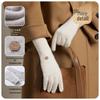 JIUMU Women's 100% Cashmere Thickened Winter Gloves