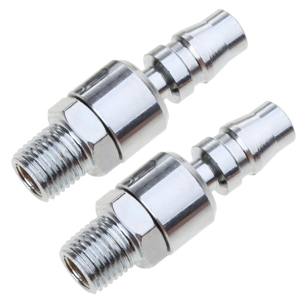 Durable Nickel-Plated Iron Joint 1/4NPT Air Hose- Swivel- Connector Set for DIY Projects Hardware and Industrial Use
