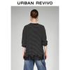 UR 2026 Women's Patchwork Lace Stripe Long Sleeve T-Shirt