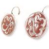 Les Trésors De Lily [C7594] - Designer Dangle Earrings 'Dancing Frescoes' Mahogany