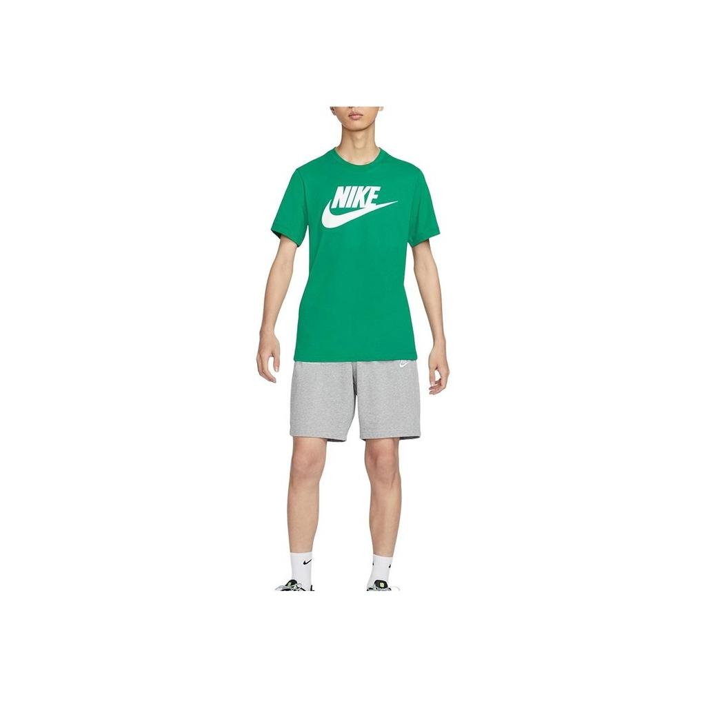 Nike SS24 Letter Logo Casual Pullover Knit Sports Soft Comfortable Durable Classic Crew Neck Short Sleeve T-Shirt Men T-Shirt Peacock-Green AR5005-365