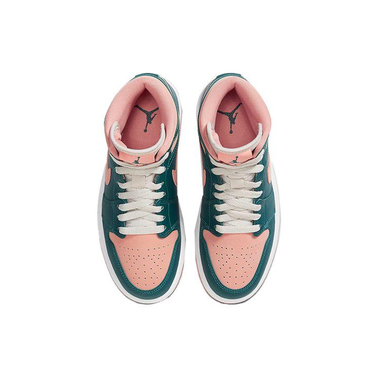 Air Jordan 1 Mid Dark Teal Green Women Sneakers BQ6472-308