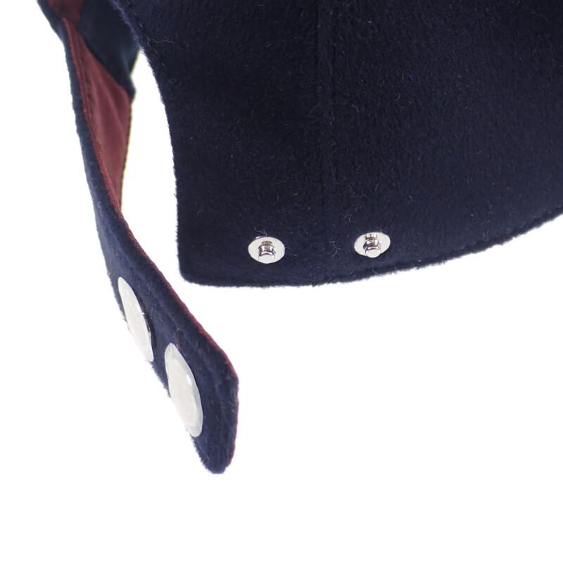 HERMES  H232032N_I258 58  Cap Navy Cashmere/silk Mens