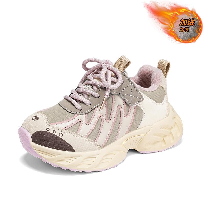 New autumn and winter cotton shoes for children, thick-soled soft-soled dad shoes, boys' casual shoes, girls' sports shoes
