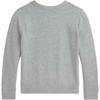 Ralph Lauren FW24 Einfarbiger Pullover mit Pony-Stickerei, Rundhalsausschnitt, Langarm, Sweatshirt für Kinder, Grau 313844839-003