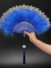 Lolita Fan Feather Net Red Retro Style for Cheongsam Dance Catwalk Court Fairy Girl Fan