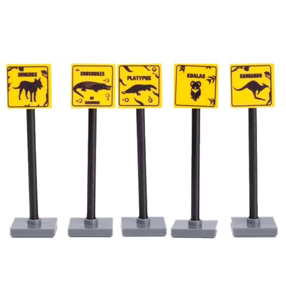 City Food Street View Vendor Hot Dog Roadside Stand Building Blocks Ice Cream Newsstand Flower Shop Trash Can Toilet Bricks Toys