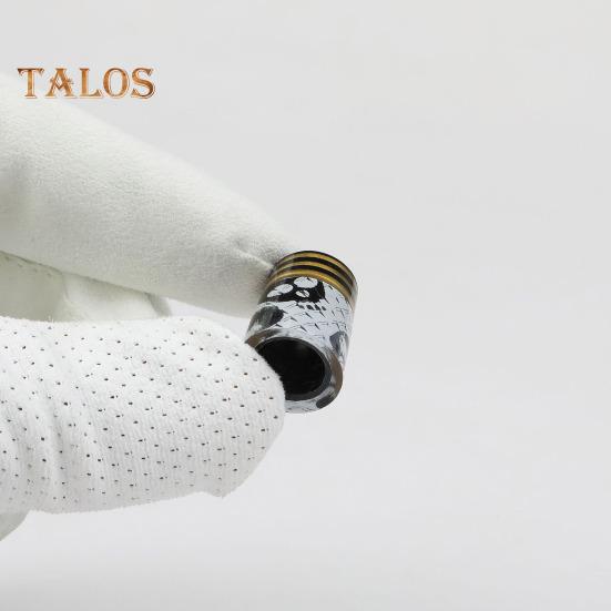 Ferule de golf, inele plate pentru fier de golf, pentru ferule de club de golf cu vârf conic de 0,370 inch, cu ax cu pană, design craniu