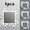 4pcs Self-Adhesive Panels Wall Sticker Acrylic Light Switch Cover Mirror Face Stickers On The Wall Home Decoration Photo Frame S
