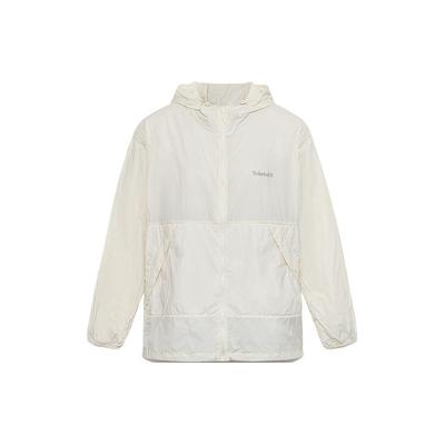 Unifarbene Sonnenschutzjacke mit kühlendem Tragegefühl, wasserabweisend, mit Kapuze, Herrenjacke, Vintage-Weiß A66F3-CM9
