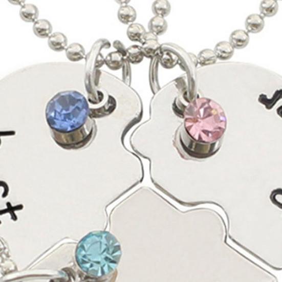 Yousheng 1 Set Best Friends Forever Necklaces Splicing Rhinestone Heart Pendants Necklaces Friendship Theme Love Heart Necklaces Gift for Besties
