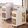Bathroom Storage Cabinet Multifunctional Hidden Storage Cabinet Modern Design Cart for Bathroom or Living Room for Jewelry Use