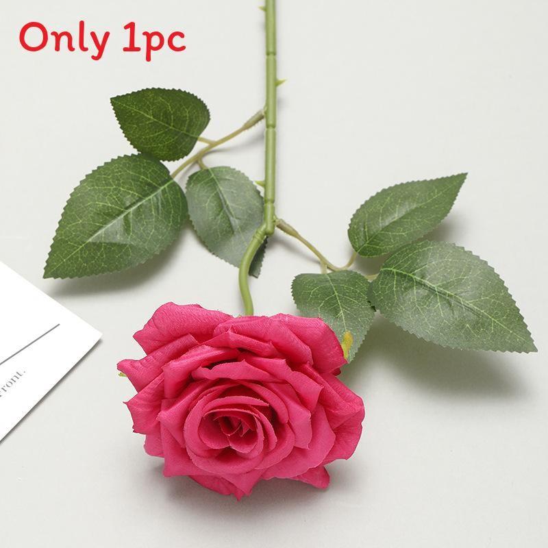 Artificial Silk Rose Bouquet For Wedding Decor Photography Props Use Home
