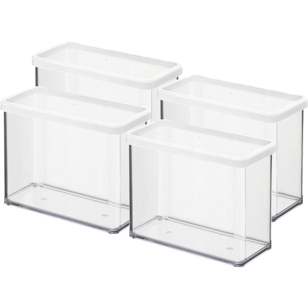 Contenitore per alimenti snack alto 4x2.1l LOFT bianco Rotho