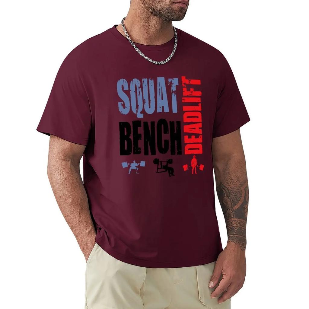 2024 Fashion Quality Squat Bench Deadlift T Shirt Weightlifting Body Building Tee Shirt Fitness Top Tee Order Cool T Shirts