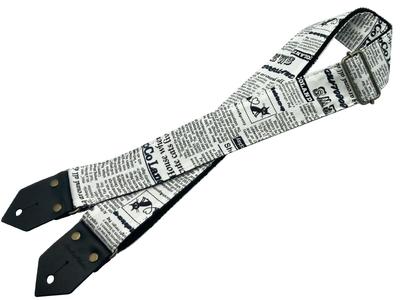 Spice Note Guitar Strap Printing Fabric Series News Paper ES-PP50NP/WHT