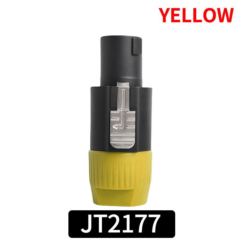 

4/10/20pcs NL4FC Compatible 4-Pin Speaker Connector - Aviation Aluminum Locking Plug with Tool-Free Splicing 4 PCS жовтий
