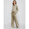 European and American Summer New Women's Clothing Suit Fashion Half Zipper Sweater Straight Pants Sportswear