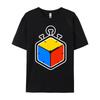 Speed Cubing Puzzle Cube Timer Graphic T Shirts Men Oversized ClassicShort Sleeve Tee