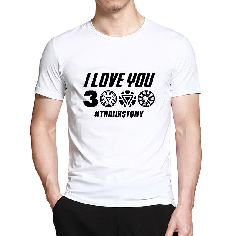 Klassisches Avengers Endgame Iron Man Tony Stark T-Shirt „Ich liebe dich 3000“-Design