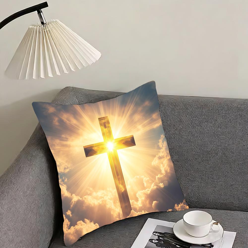 Cross Hot Cushion Cover Pillowcase Ultra Soft Skin Friendly Fabric Cloud Like Comfort Concealed Zipper