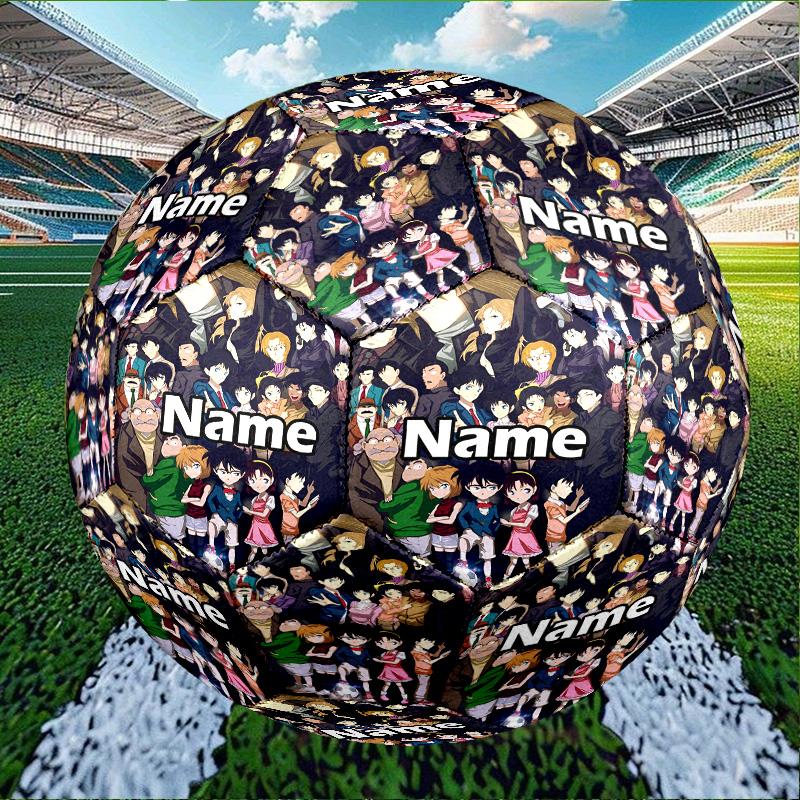 Custom Name Personalized Detective Conan Print Size 5 Soccer Ball Training & Match Football, for Team, Kicking, Gift for Football