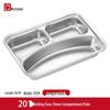 LIJIA FITMENT Stainless Steel Divided Cafeteria Tray