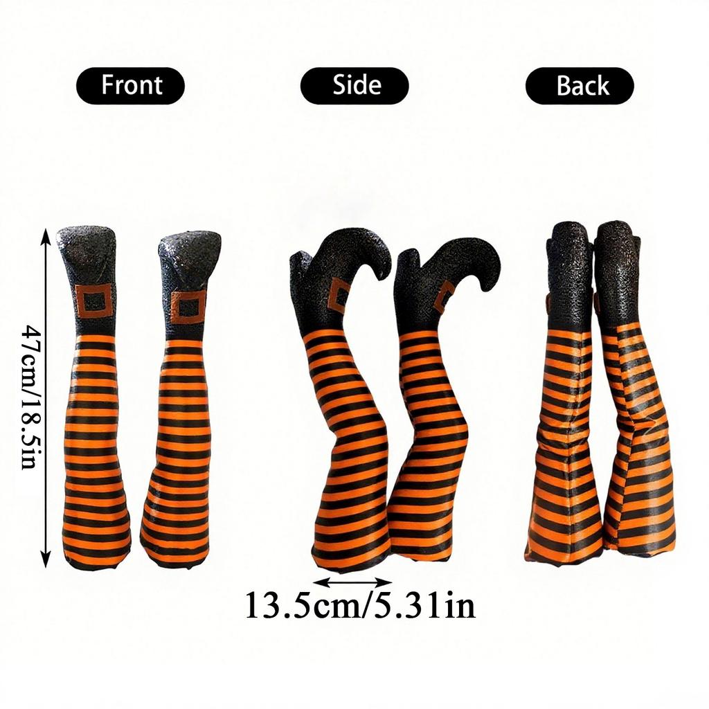 1Pcs Halloween Witch Legs With Stakes, Halloween Witch Prop Decoration, Halloween Decorations For Outdoor Garden , Indoor Outdoor Halloween Decor