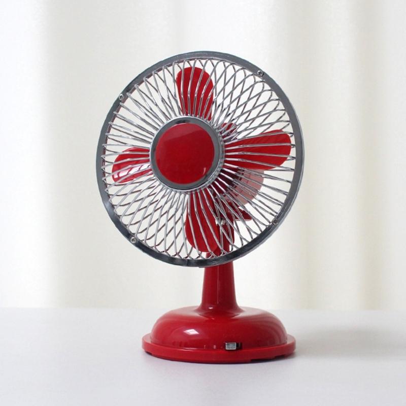 Small Table Fan 5.7inch Oscillating Table Fan 2-Speed USB/AA Battery Power Desk Fan Gift