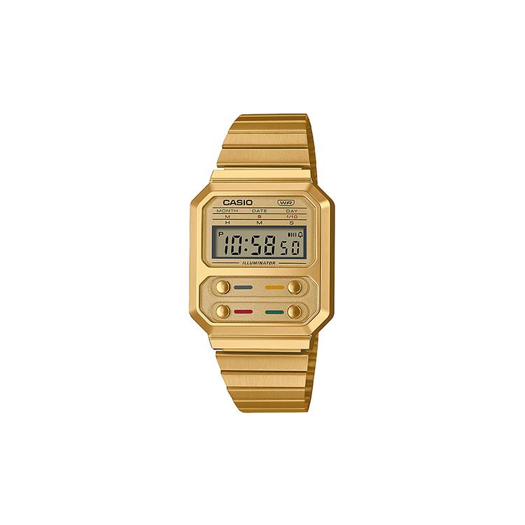 CASIO Men YOUTH Gold Watch A100WEG-9APR A100WEG-9APR Gold Dial