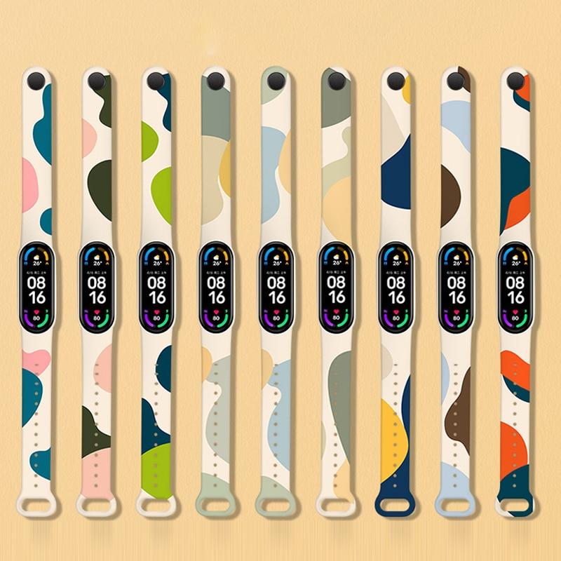 Morandi cinta para xiaomi mi banda 6 5 4 3 pulseira de silicone pulseira de pulso para amazfit xiaomi mi banda 6 5 banda colorida para miband 3 4 5 6 pulseira de pulso