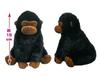 AMUSE Kuttarigorilla ST Plush Sitting Height 15cm 703950 (Dark Black) Toy, Approx.