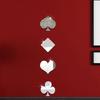 3D Cross Poker Cards Wall Sticker for Living Room or Bedroom Decor