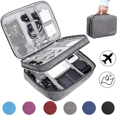 Kabelaufbewahrungstasche Wasserdicht Digitaler Elektronik-Organizer Tragbare USB-Datenkabel-Ladegerät-Stecker-Aufbewahrungstasche Reisekabel-Organizer Make-up-Tasche