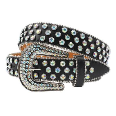 Cross-Border Punk Belt with AB Color Rhinestones In European & American Style for Men & Women