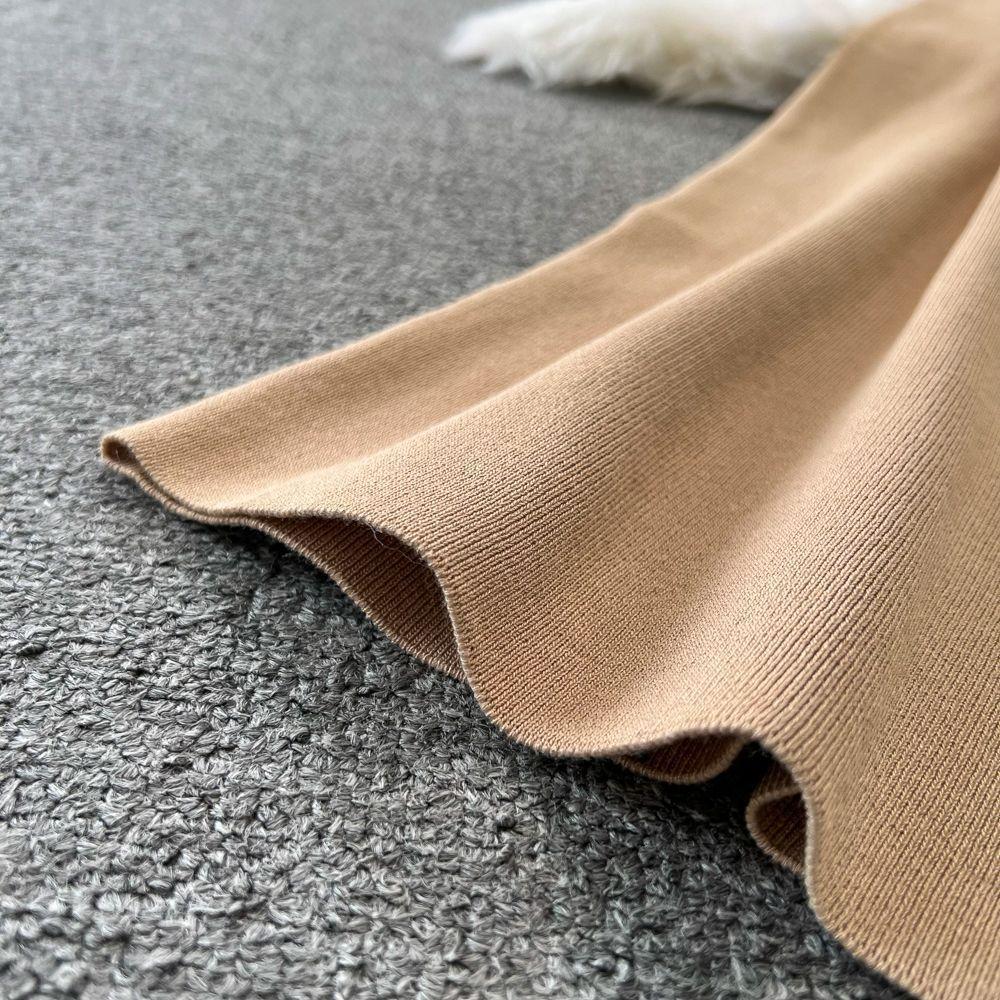 Fashion Suit for Women, Like Long-sleeved V-neck Single-breasted Knitted Jacquard Jacket, Two-piece Set of High-waisted and Thin Wide-leg Pants.