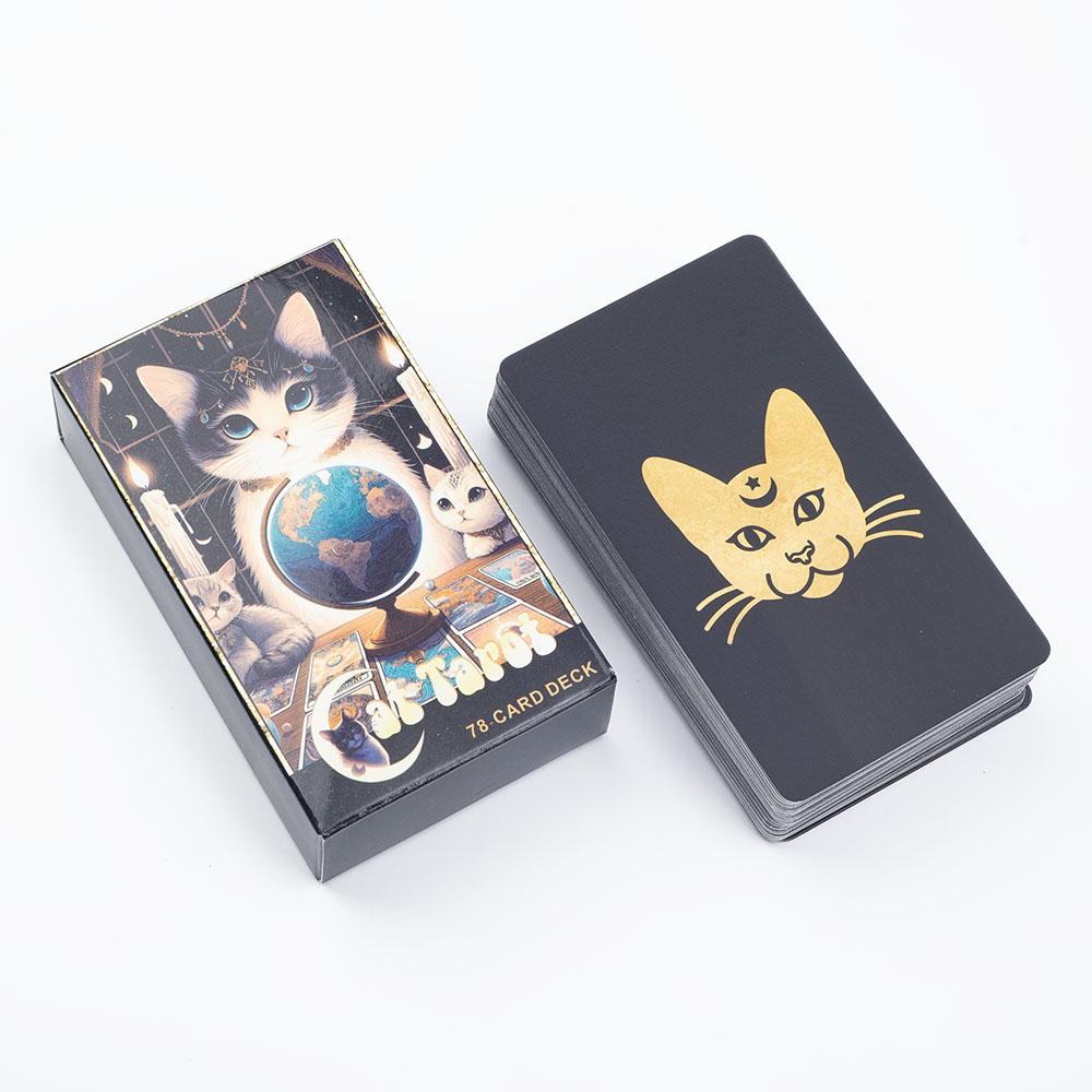 Cat Tarot 78 Card Deck English Version Board Game Divination Tools for Fun Fortune Telling Cards