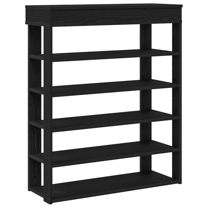 VidaXL Black Shoe Rack 80x30x98 Cm Engineered Wood, Shoe Storage, Shoe Storage Cabinet, 859933