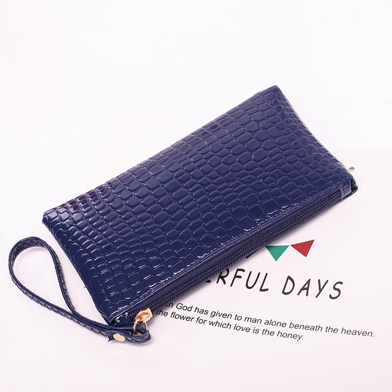 

PU Wallet Handheld Bag One Size синій