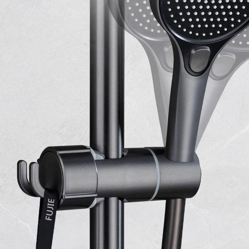 360 Rotation Hook Design Shower Head Holder Adjustable Showerhead Rail Slide Bracket  Men Women