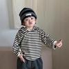 Kinder gestreifter Kapuzenpullover verdickt Herbst und Winter neue Kinderkleidung Babykleidung Jungen Fleeceanzug