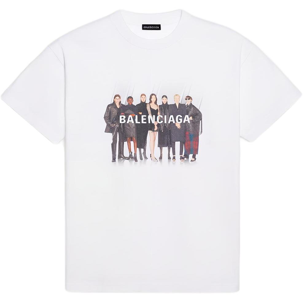 Balenciaga T Shirt Regular Fit Men's White 612966TIV479000