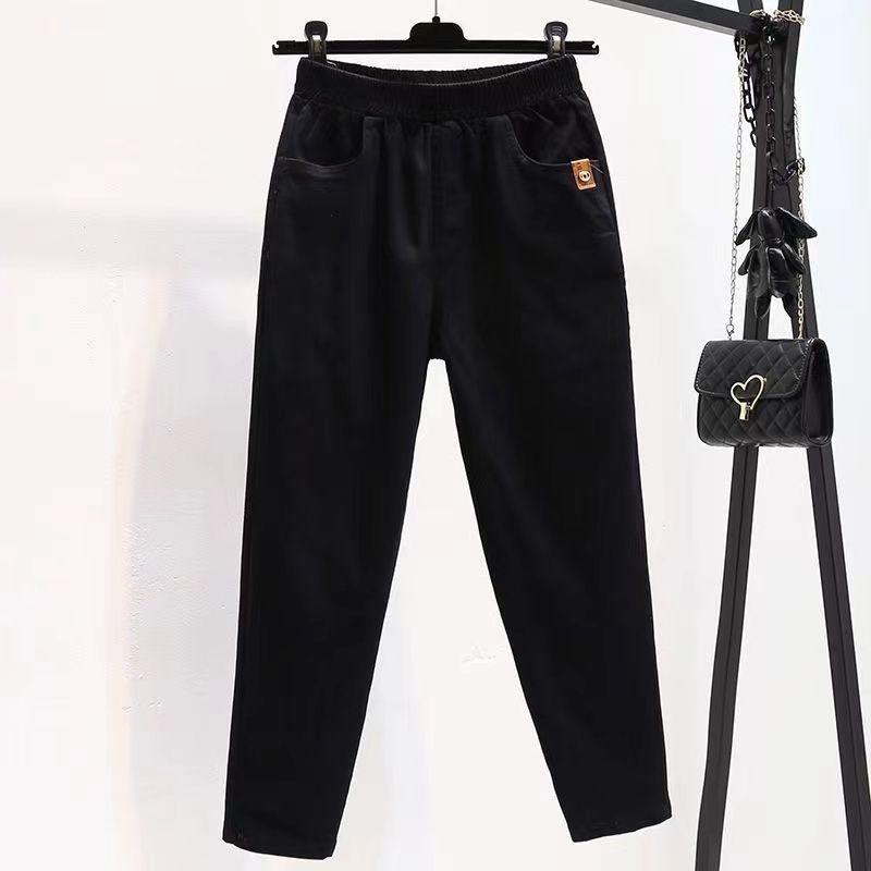 Spring Summer Women High-waisted Jeans Denim Harlan Pants Ankle-length Trousers Ankle Pants Casual Pants