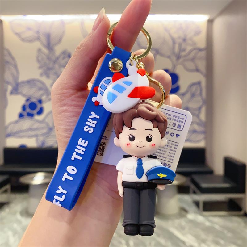 

Аеропорт Маленький Подарунок Гарний Пілот Капітан Лялька Красива Жінка Стюардеса Авіаційний Сувенір Подарунок Брелок Підвіска