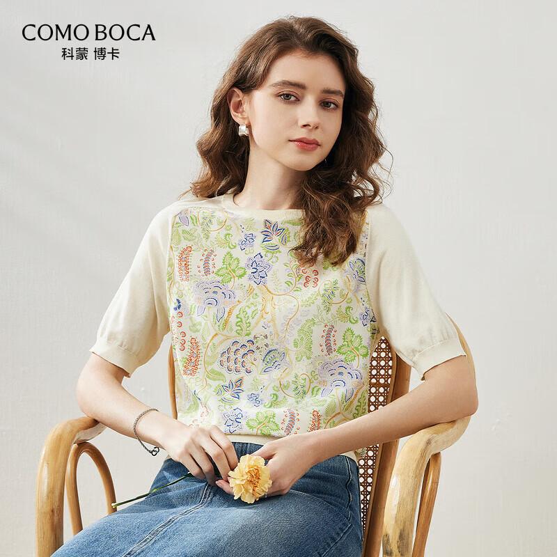 Women s Mulberry Silk Blend Short-Sleeve Knit T-shirt 2XL