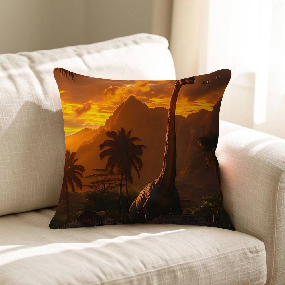Ferocious Animal Dinosaur Personalized Picture Text Home Decorative Pillows Household Gifts 45x45cm
