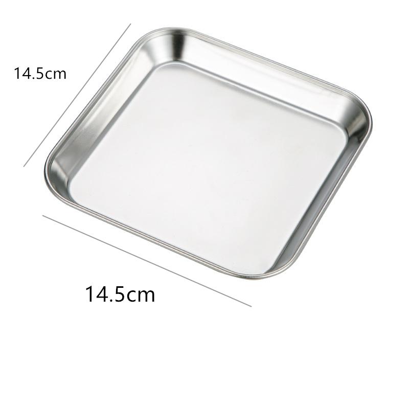 Čtvercový nerezový talíř na svačinku zásobník na jídlo Organizér na bufet Prezentace na talíře s ovocem a zeleninou Kuchyňské doplňky