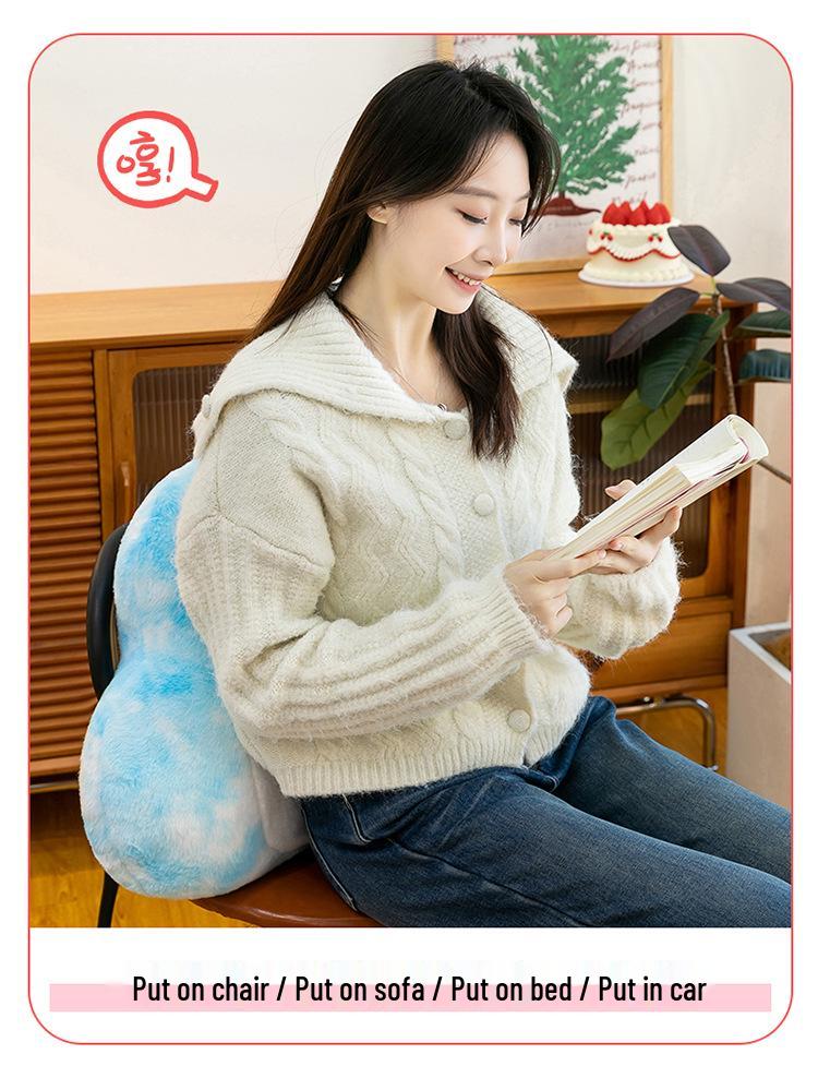 Cartoon Cloud Plush Pillow: Emoji Cushion for Bedside, Bay Window, Office Chair & Girls' Room