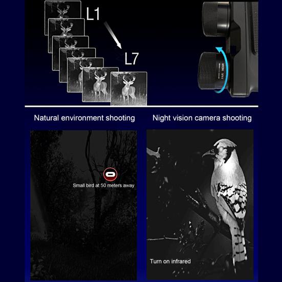 Záznam videa IP54 Vodotěsný Užitečný R18 7rychlostní podpora infračerveného nastavení Podpora TF karty Záznamník nočního vidění